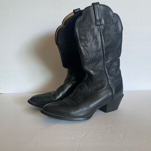 Ariat Black Heeled Boots Classic Western Style